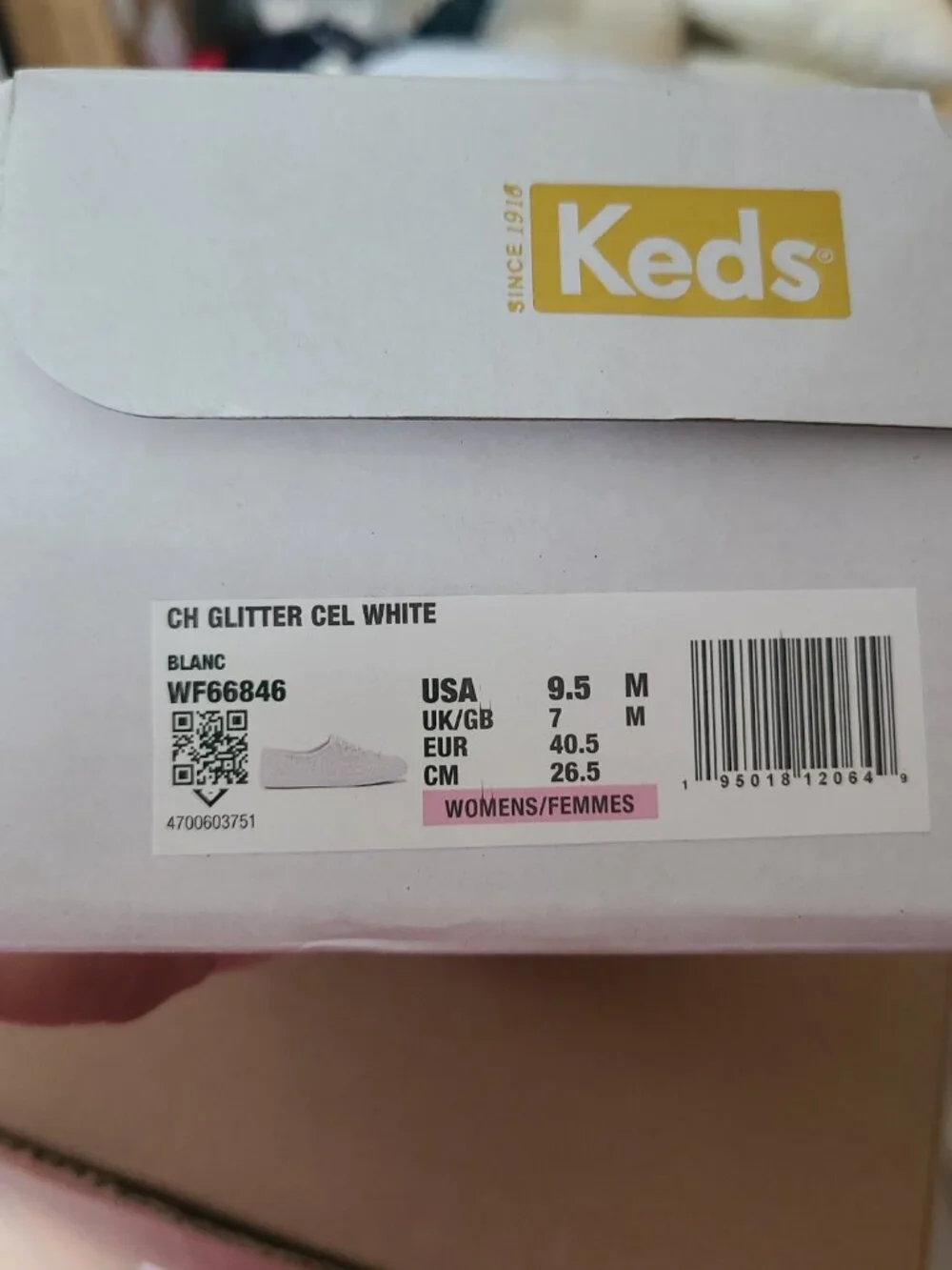 Keds Champion Glitter White Sneakers Size 9.5